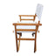 Premium Wooden Folding Chair Set - 2pcs in White Canvas