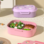 Cartoon cute small fresh microwaveable compartment insulation lunch box fresh-keeping box - Korvel