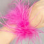 Real Ostrich feather cuff plumes bracelet for women white Cuffs pens Shirt with feathers girls fur cuffs ornament boa plume - Korvel