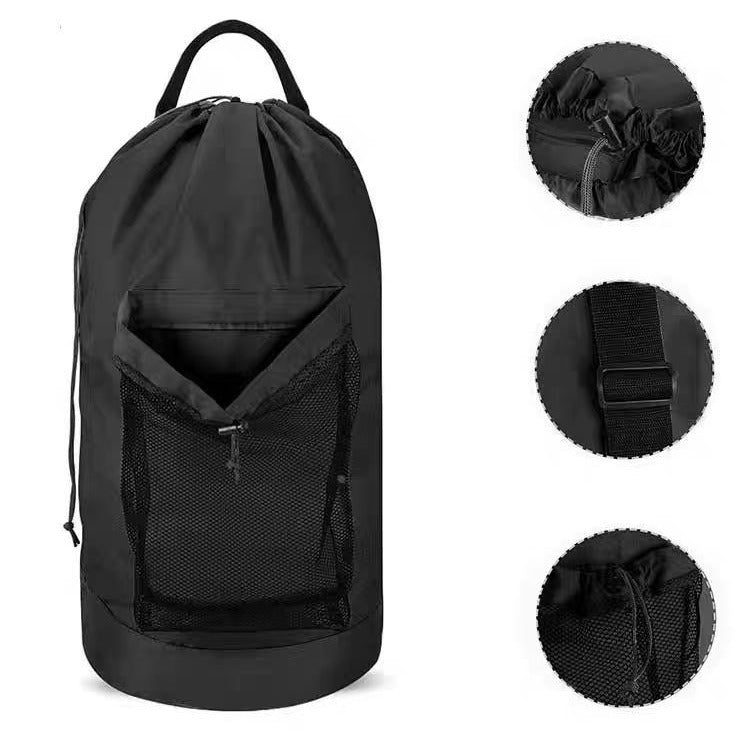 Sand-free Waterproof Oxford Cloth Drawstring Travel Laundry Carrier