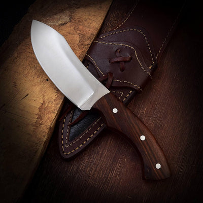 TimberStrike Tactical Survival Knife – 9-Inch O1 Steel Blade with Elegant Walnut Handle - Korvel