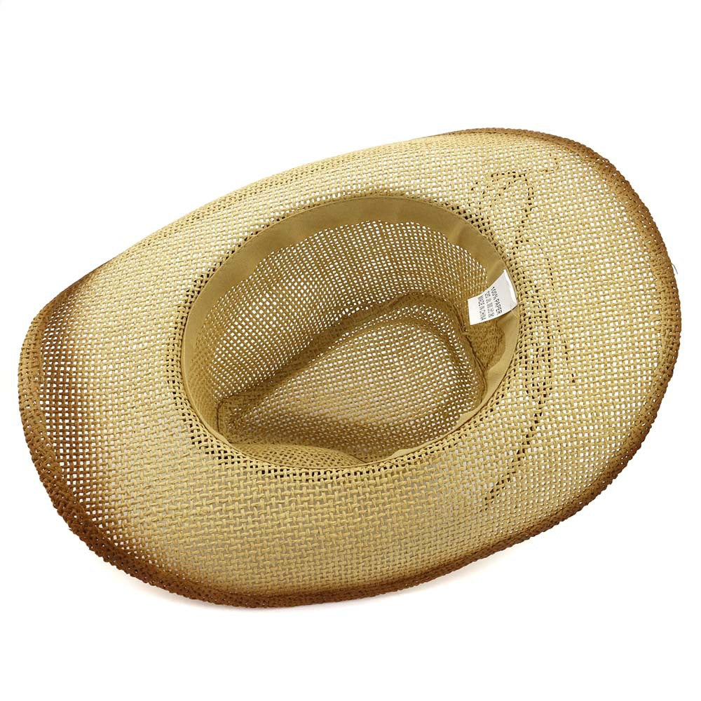 Western Spray Paint Straw Cowboy Hat