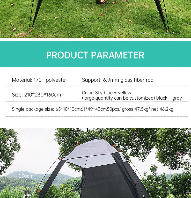 Pop Up Beach Tent Sun Shade Shelter Anti-UV Shelter Fully Automatic Folding Camping Tent - Korvel