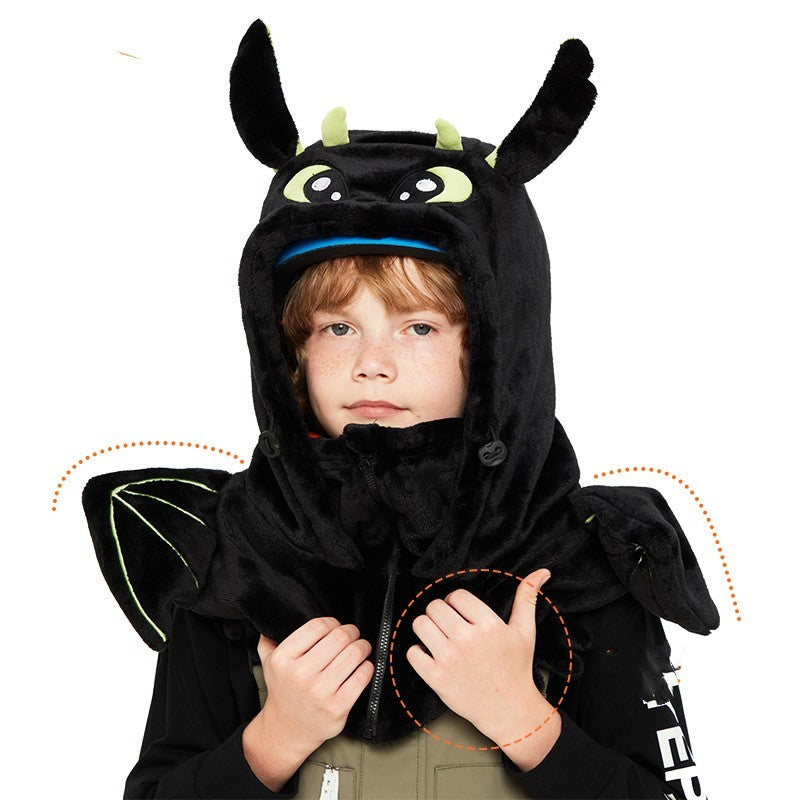 Cartoon Ski Mask and Snowboarding Helmet Hat Set