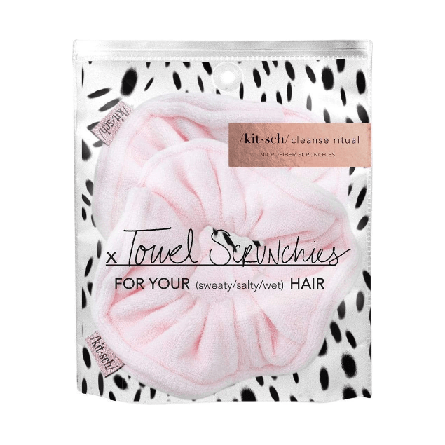 KitSch Microfiber Towel Scrunchies en Blush