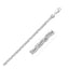 Bracelet de cheville en or blanc 14k tressé en forme de queue de renard - 3,5 mm