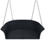 GO 51.9" 2-Person Hanging Seat, Rattan Woven Swing Chair, Porch Swing With Ropes, Black Wicker And White Cushion - Korvel