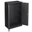Metal storage cabinet with locked door and adjustable shelf foldable storage cabinet black - Korvel
