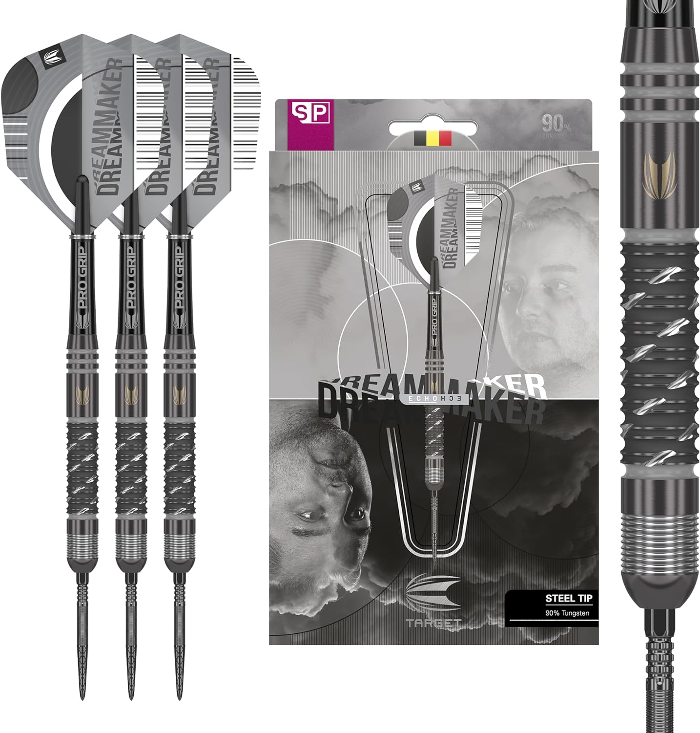 Dimitri Van Den Bergh Signature 90% Tungsten Steel Tip Darts - Korvel