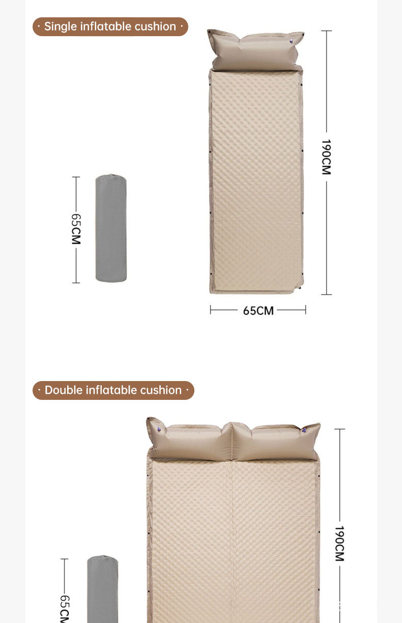 Product camouflage Can Be Spliced Self Inflating Cushion Air Mattress Camping Mat With Pillow - Korvel