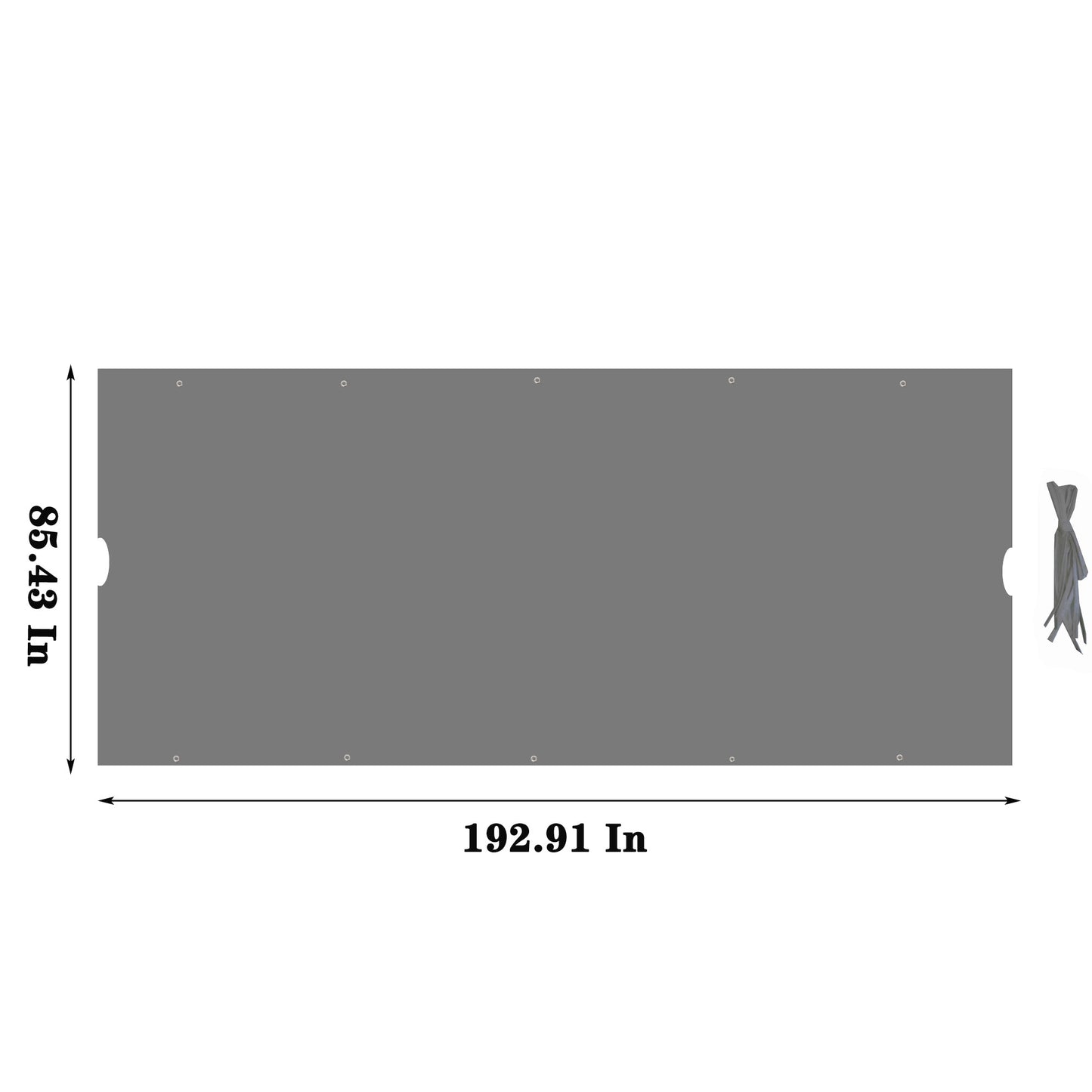Universal Canopy Cover Replacement for 12x9 Ft Curved Pergola - Grey