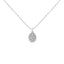 Collier Pendentif Cluster Ovale en Diamant en Argent Sterling .925 - 18"