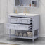36" Blue Bathroom Vanity Cabinet with Sink Combo