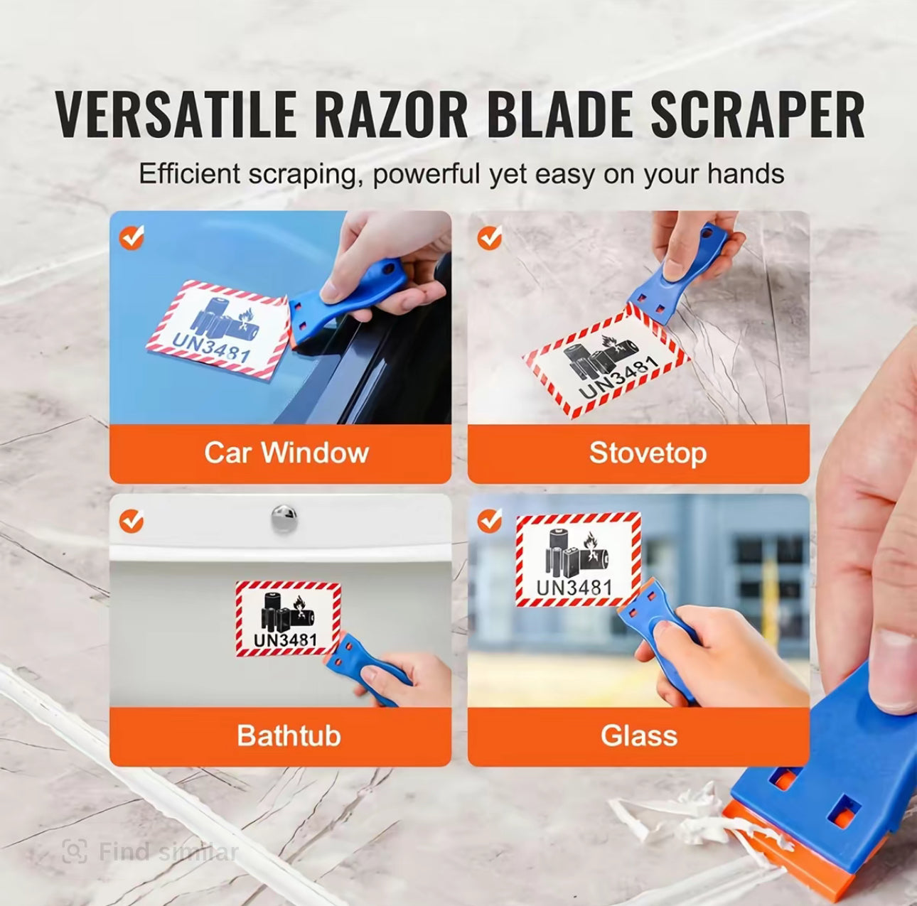 ScrapeMate Blade Set - Premium Plastic Razor Scraper Tool