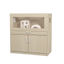 Squirrel cage acrylic panel with independent storage cabinet and wooden guinea pig room with bridge (L 31.50 x W 15.75 x H32.28) - Korvel
