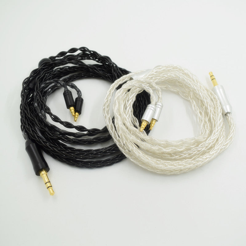 IE40PRO 8-core single crystal copper silver plated upgrade cable replacement cable headphone audio cable - Korvel
