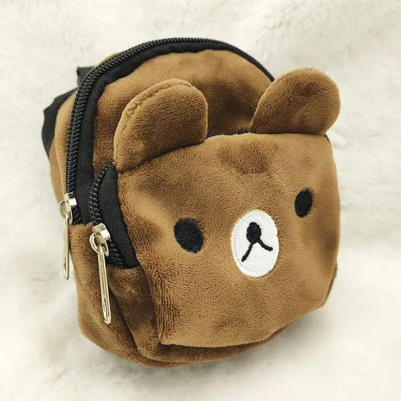 Pet Dog Backpack Durable Puppy Self Carry Backpack Adjustable Leash Cartoon Portable Harness Teddy Dog Outdoor Snack Bag - Korvel