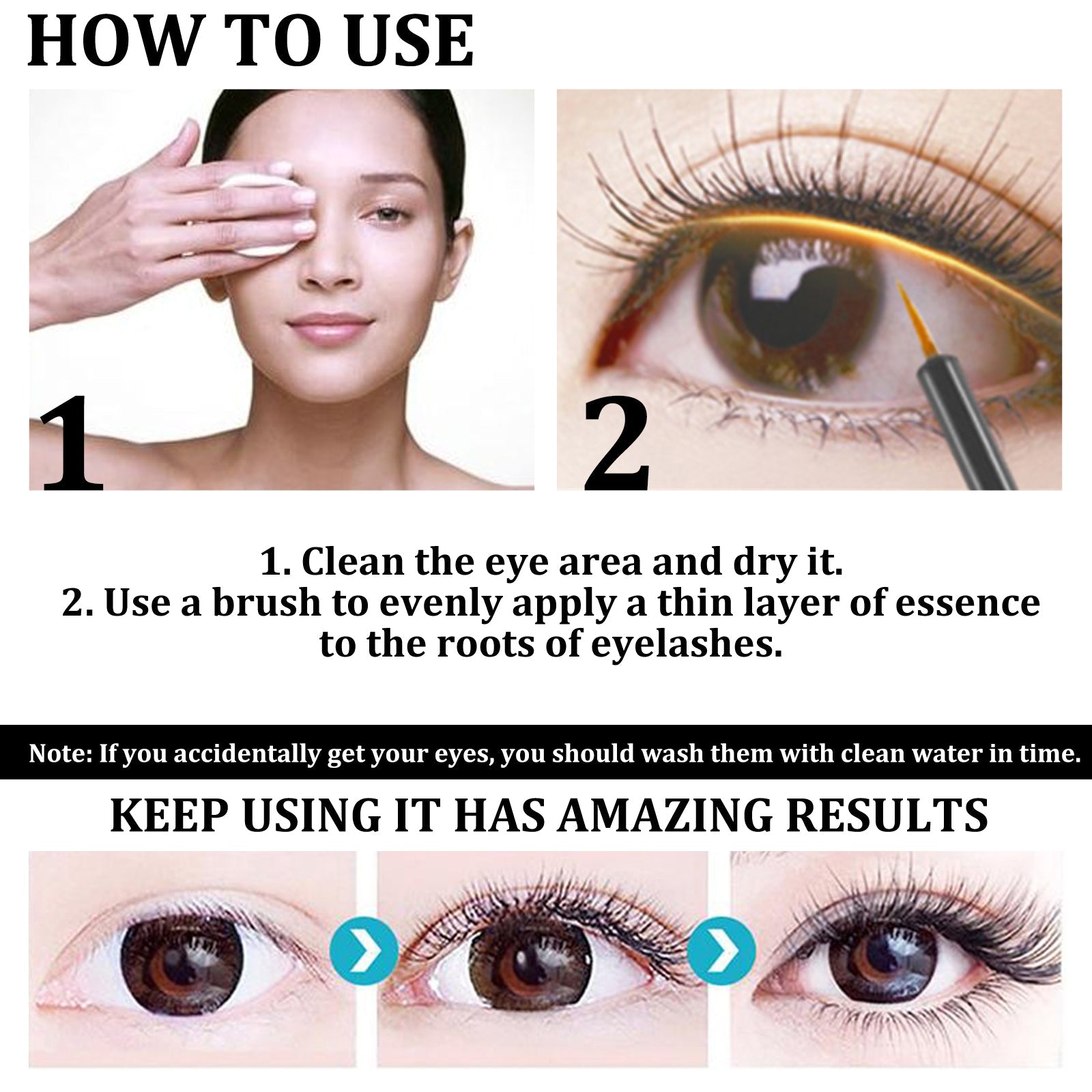 Eyelash Boost Serum, Lashes Black Long Mild Natural Thick Curl Curl Lasting Not Faint Dyed Eyelash Liquid - Korvel