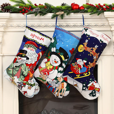 Christmas decorations, Christmas socks, pendants, gift bags, candy bags, holiday decorations, and dressing supplies - Korvel