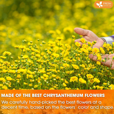 Premium Chrysanthemum Flowers, Chrysanthemum Herbal Tea, No Additives, No Caffeine, Vegan - Korvel