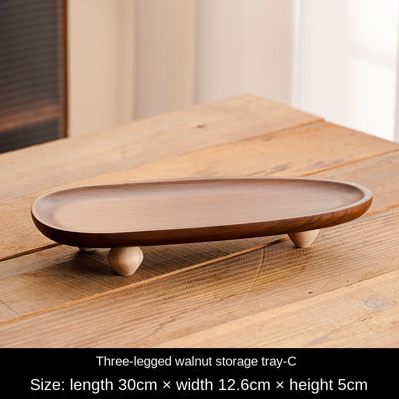 Rustic Wooden Tray Irregular Fruit Plate Dessert Plate Snack Home Storage Tray - Korvel