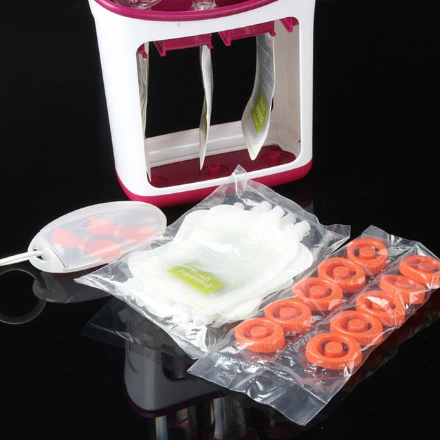 Estación de Alimentos Squeeze - Set de Almacenamiento y Fabricación de Comida para Bebés