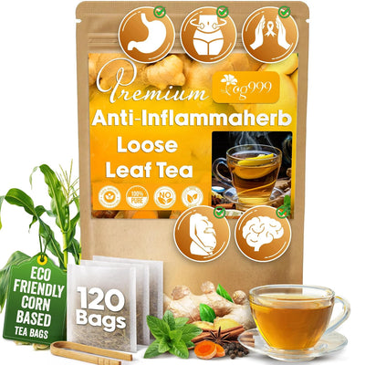 Premium Loose Leaf Tea Blend with Ginger, Turmeric & More