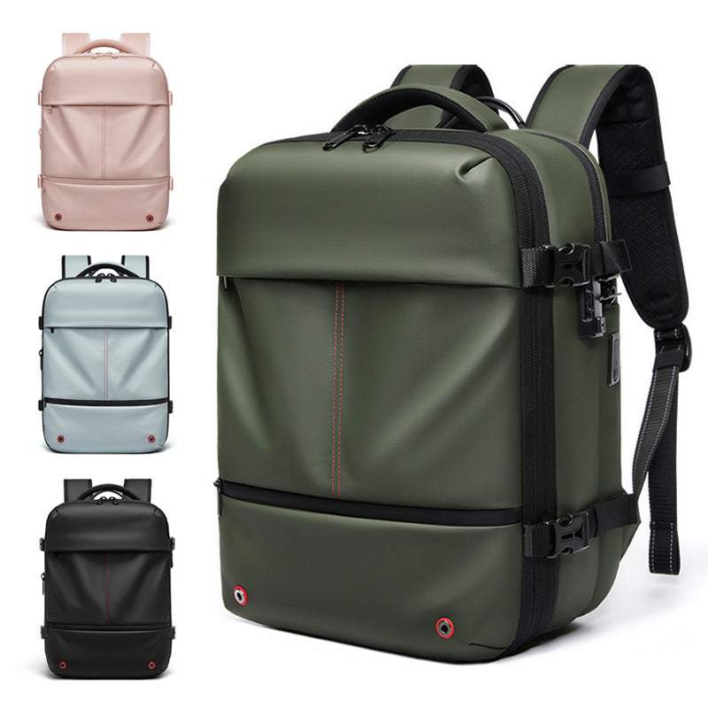 High-Capacity Water-Resistant Expandable Laptop Backpack
