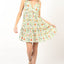 Floral Back Smocked Ruffled Mini Dress