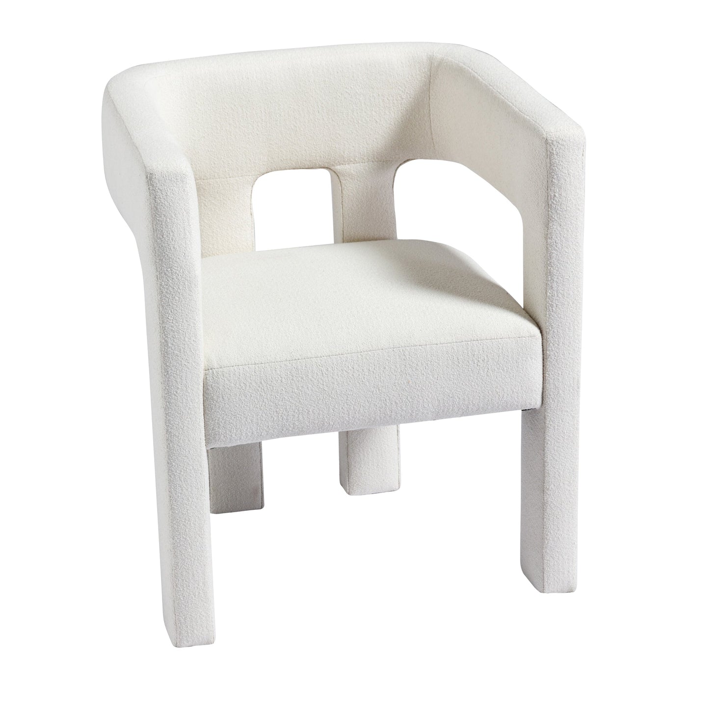Beige Contemporary Fabric Upholstered Accent Chair
