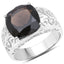 7.09 Carat Genuine Smoky Quartz Sterling Silver Ring
