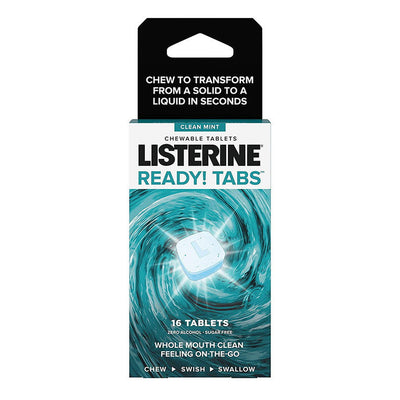 Listerine Ready Clean Mint Flavor Chewable Tablets - 16ct
