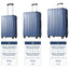 Valise à coque rigide légère premium de 20'' avec verrou TSA - Bleu