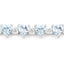 Pulsera de plata esterlina con aguamarina y diamantes de 7.71 quilates