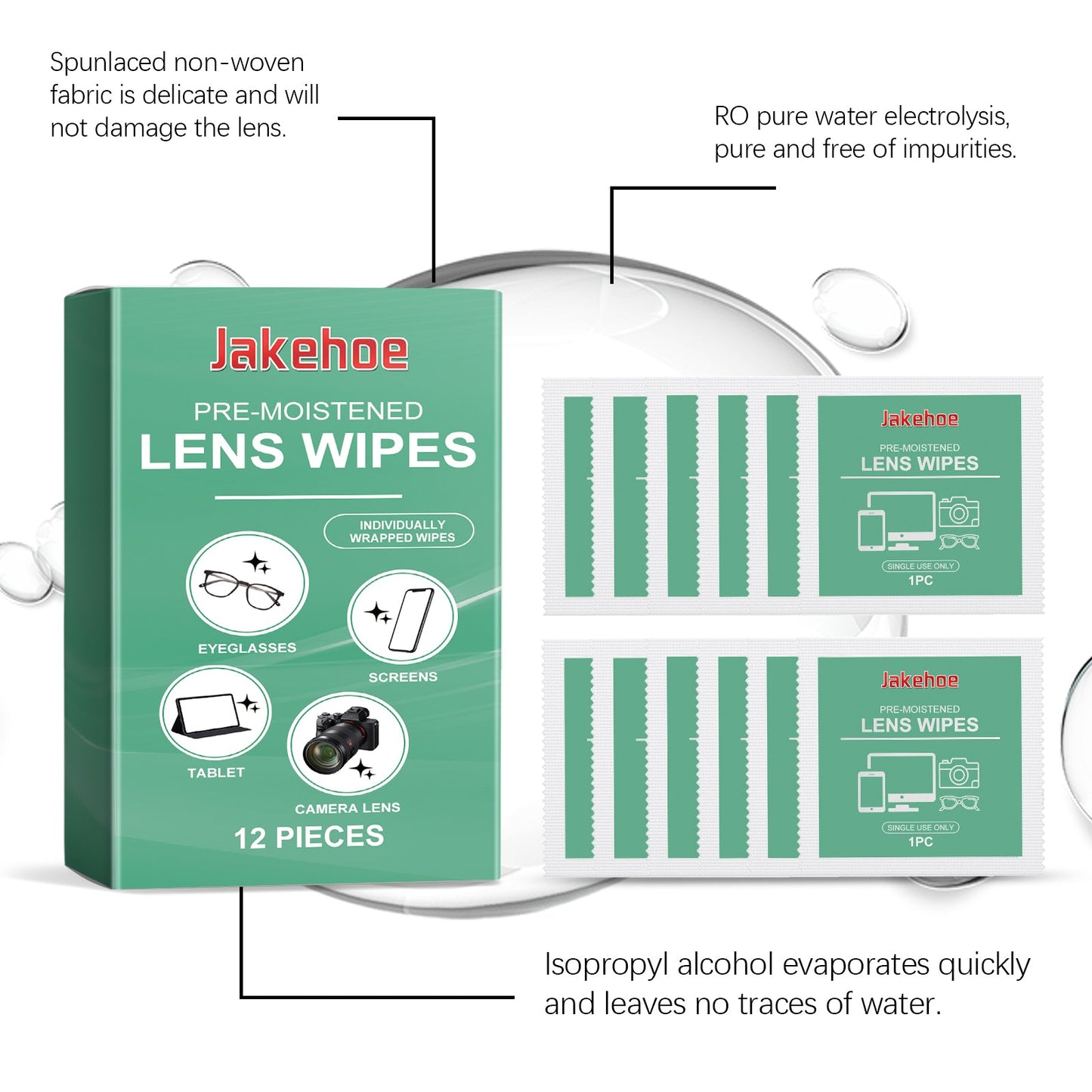 Lens Cleaning Wipes Eyeglass Screen Wipes Individual Package Carry Cleaning Wipes With You - Korvel
