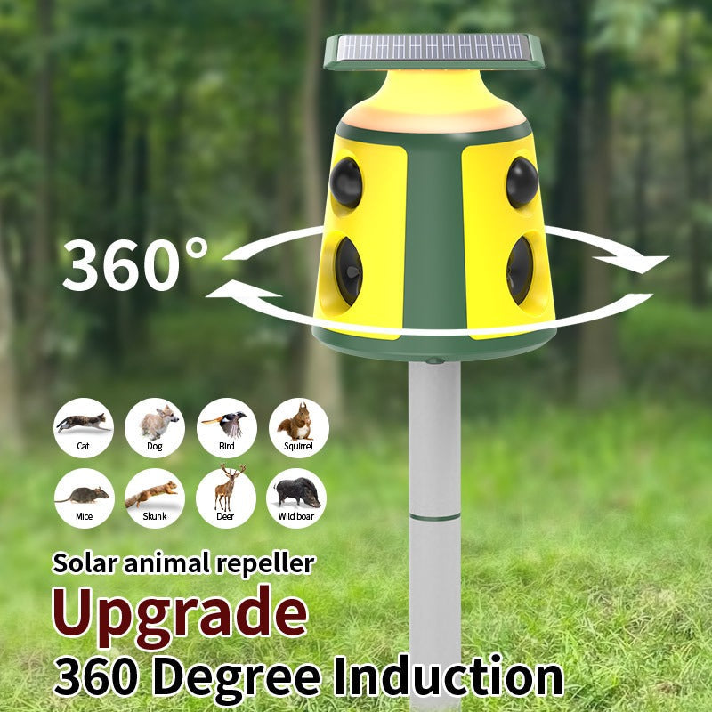 New arrival solar powered ultrasonic dog cat monkey rodent insects snake mouse rats mole bird repeller - Korvel