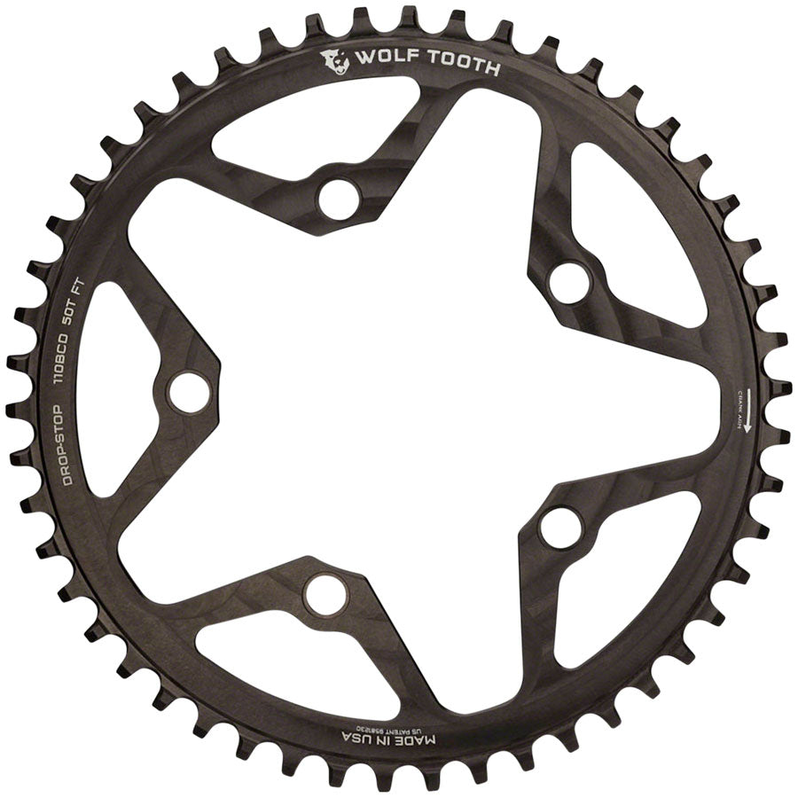 Wolf Tooth 110 BCD Cyclocross Road Chainring - 52t Black
