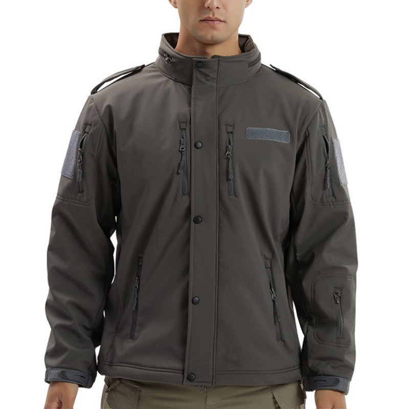Chaqueta Deportiva de Camuflaje de Forro Polar Impermeable para Hombre