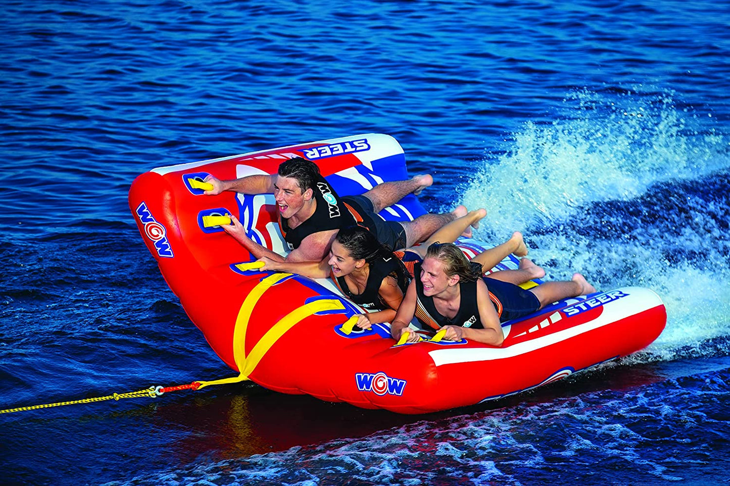 WOW Watersports Power Steer 3 Person 3P Steerable Deck Tube - Korvel
