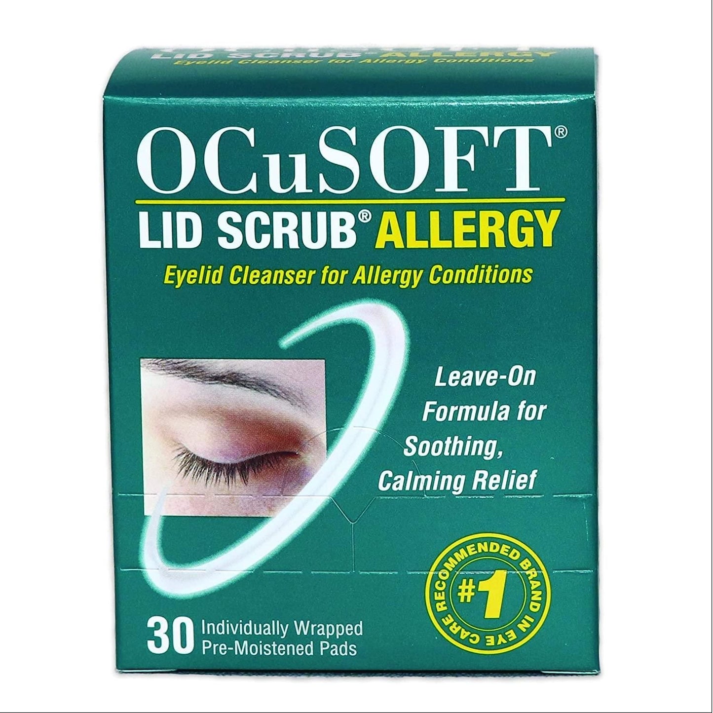 OCuSOFT Lid Scrub Allergy - 30 almohadillas de limpieza suaves