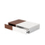 Modern style walnut coffee table with two storage spaces - Korvel