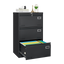 Filing Cabinet Lateral File Cabinet 3 Drawer Blcak Locking Metal File Cabinets Three Drawer - Korvel
