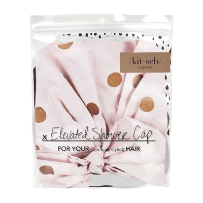 KitSch Elevated Shower Cap - Blush Dot