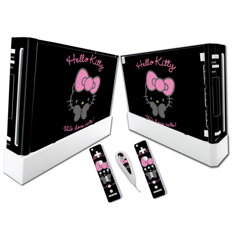 Stylish Wii Console Stickers - Hello Kitty & Pikachu Designs