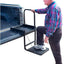 Heavy-Duty Folding Tailgate Step & Seat Platform for Trucks - 300 lbs Capacity - Durable Black Finish - Korvel