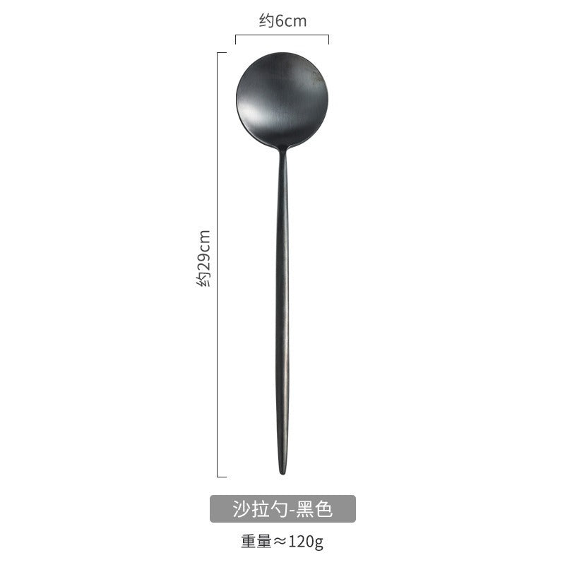 Premium 304 Stainless Steel Salad Spoon & Fork Set