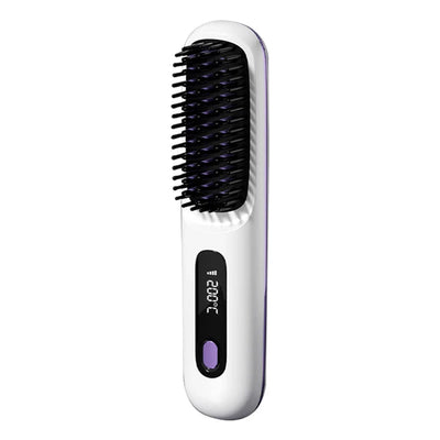 Wireless Ceramic Straightening Comb with LCD Display