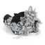 Hand embroidered three-dimensional simulation crystal flower headband pearl headband - Korvel