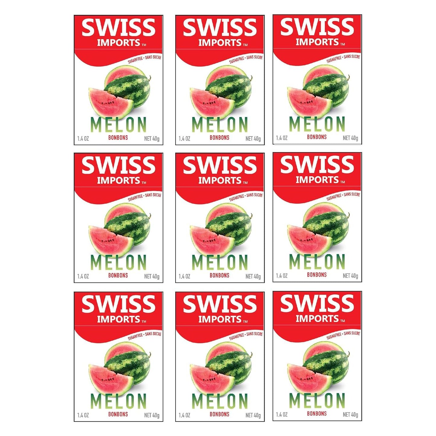 Bonbons Melon Sans Sucre Swiss Imports - 1,4 oz