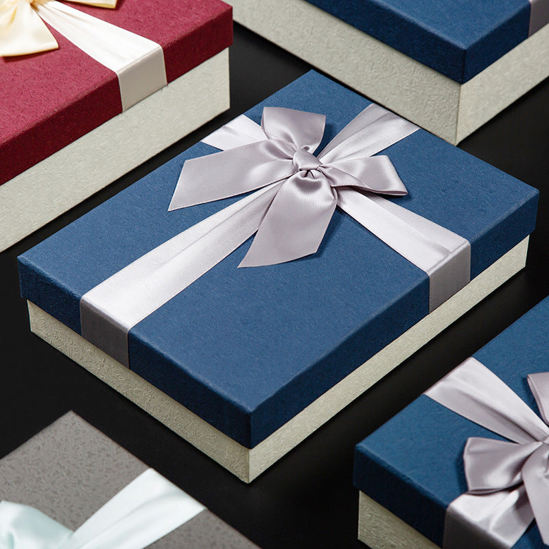 Bow gift box high-end world cover gift box for boys birthday shirt packaging box - Korvel